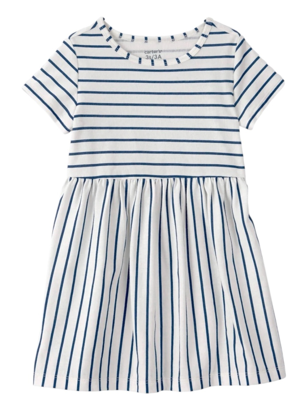 Carter's Toddler Girls Short Sleeve Striped Dress
